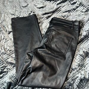 Black Faux Leather Pants